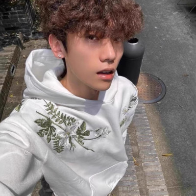 美式高街重磅刺绣花卉连帽卫衣