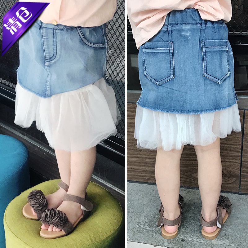 童装夏季韩版白纱裙