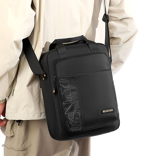 2025新款外出便携装水背包大容量中老年男士斜挎包通勤旅游手提包