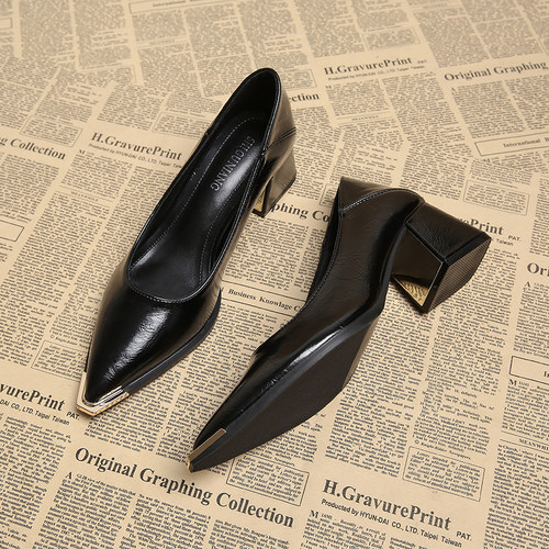 绝美法式高跟尖头单鞋女2026