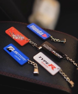 本田Spoon无限MugenJSracing思域TypeR飞度GK5车钥匙扣JDM挂饰