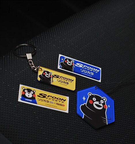 本田车在挂件本田Spoon熊本日系JDM风格车内饰挂件钥匙扣水晶贴