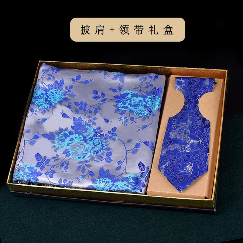 蜀锦工艺织锦披肩领带礼品