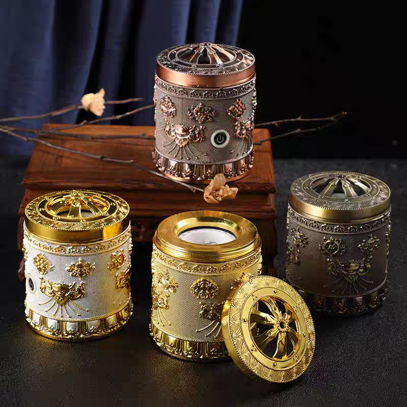 电子香炉吉祥充电合金迷你手持USB烟供薰炉沉香小型车载家用室内