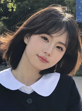 黑色逼真短直发性感伪娘变装用品齐刘海整顶头套舞台反串假发日常