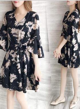 新品大码碎花伪娘cd变装连衣裙潮韩版显瘦性感男扮女装大佬衣服裙