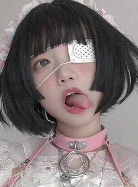 姬发式二次元学生头伪娘假发cos动漫短发男女装大佬cd变装短直发