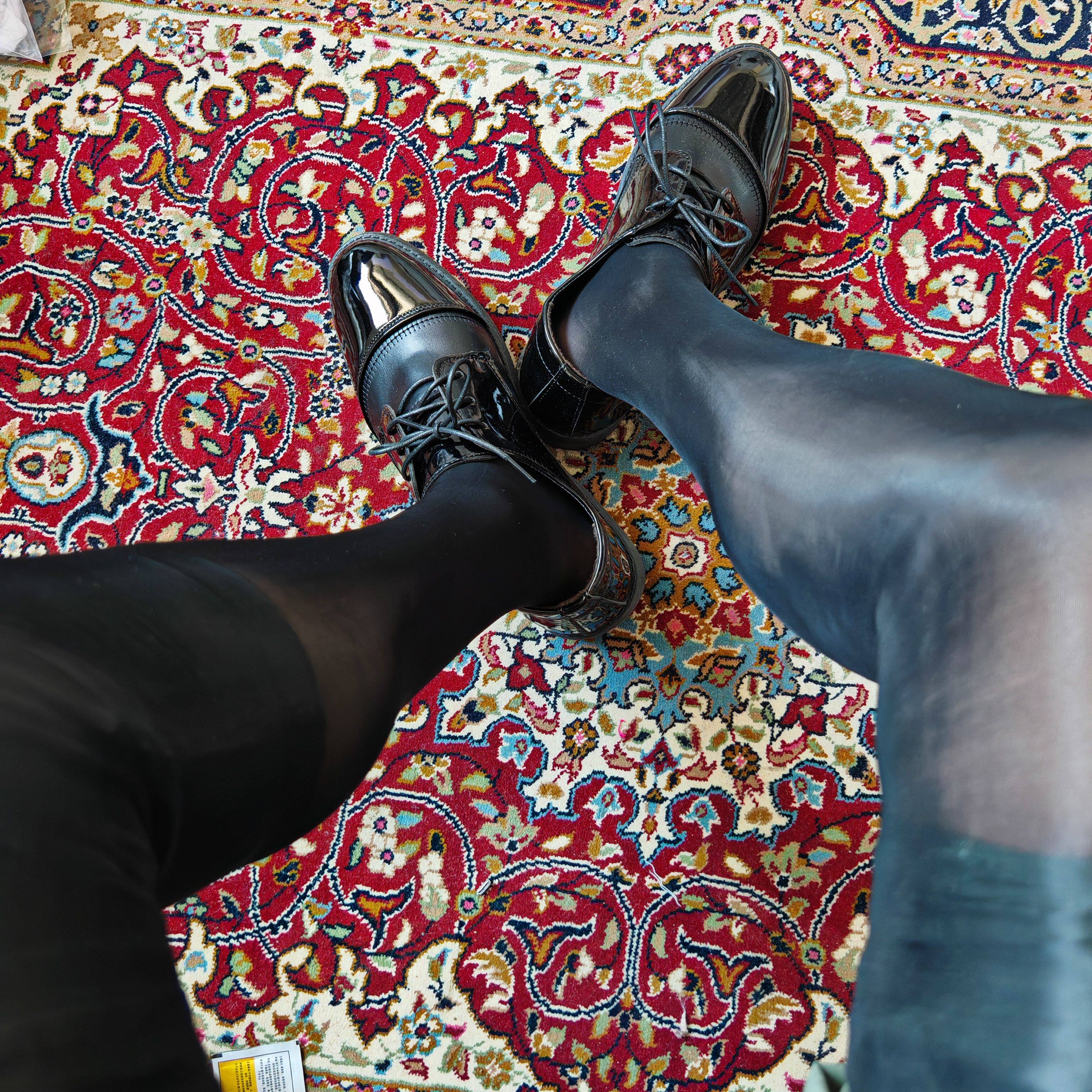 男士性感过膝丝袜黑色马油透气丝滑黑色长筒袜大腿袜