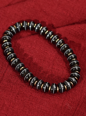 精品黑白扁珠一线药师男女同款