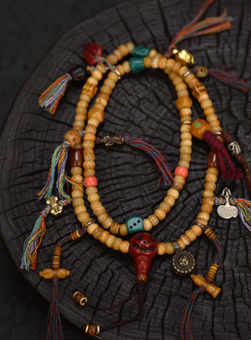 藏式藏风牦牛骨108佛珠念珠男女同款项链手链包邮到家