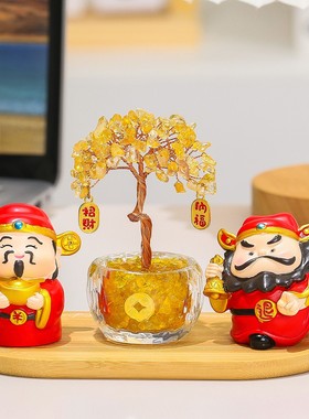 创意小神仙钟馗高档家居财神摆件