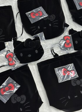 韩国Hello Kitty联名50周年丝绒kitty包小众双肩斜跨包