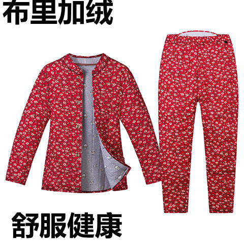 棉袄棉裤桑蚕丝中老年女士女装棉衣加绒加厚保暖棉服纯棉里冬驼绒