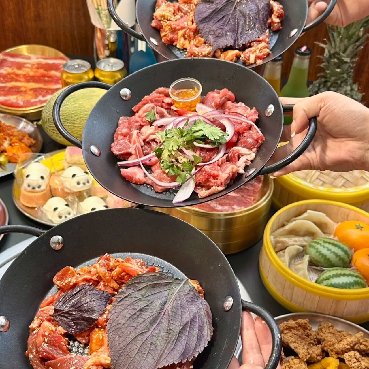 林真真自助烤肉牛排煎锅