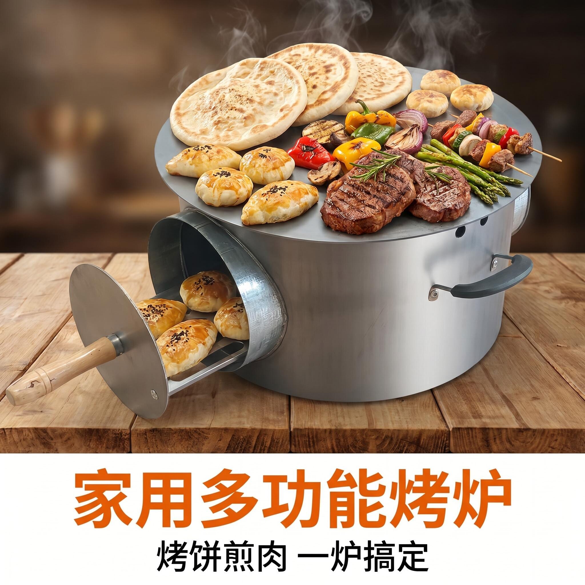 家用燃气烤炉煎烤一体炉烧饼炉子