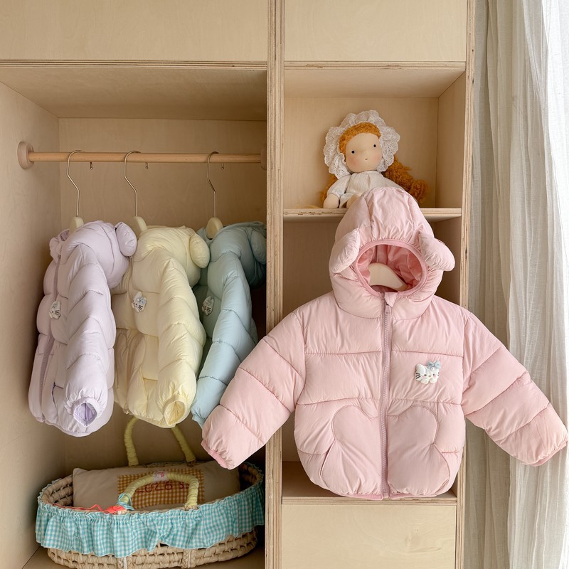 秋冬宝宝羽绒棉服加厚男女童外套儿童棉衣婴幼儿5卡通可爱连帽3岁