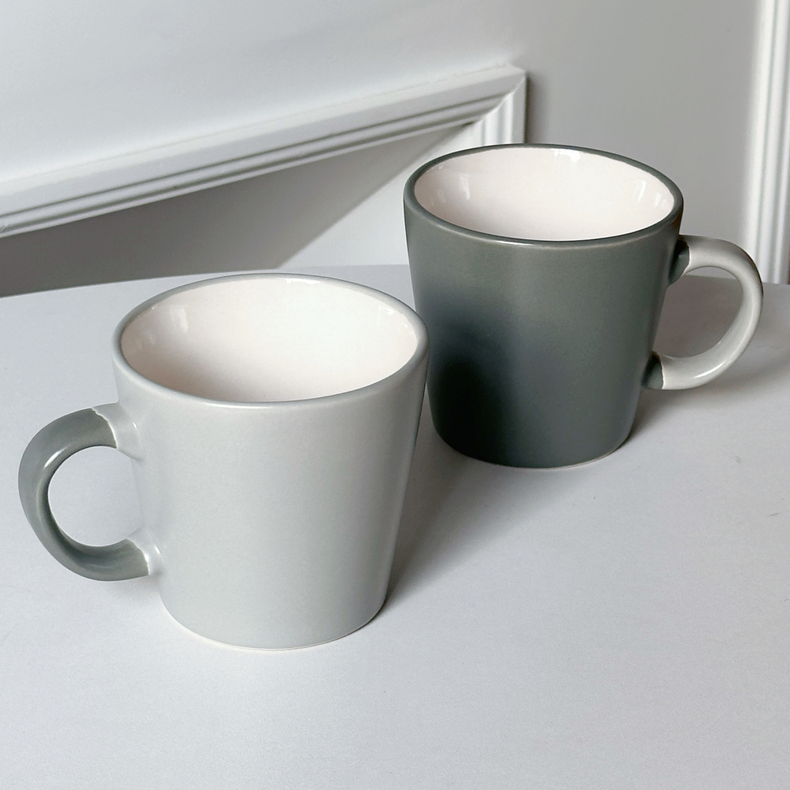 白桃先生 北欧风小水杯陶瓷马克杯咖啡杯茶杯家用女生ins小众高级