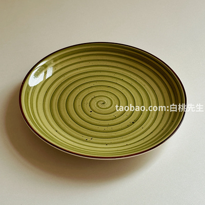 创意复古陶瓷ins风小红书早餐推荐盘子西餐面包手绘简约家用高级