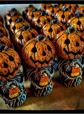 万圣节field from Jack Lantern恐怖南瓜杰克树脂工艺品灯笼摆件