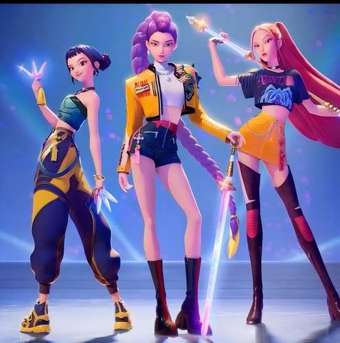 KPOP影视工艺品摆件韩流周边猎魔女团树脂K-POP:Demon Hunters