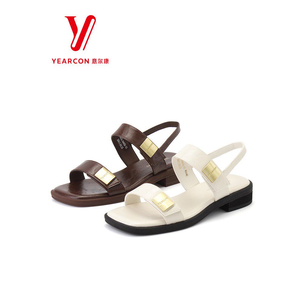 意尔康罗马凉鞋女士2025新款夏季外穿高级时尚百搭女鞋法式配裙子