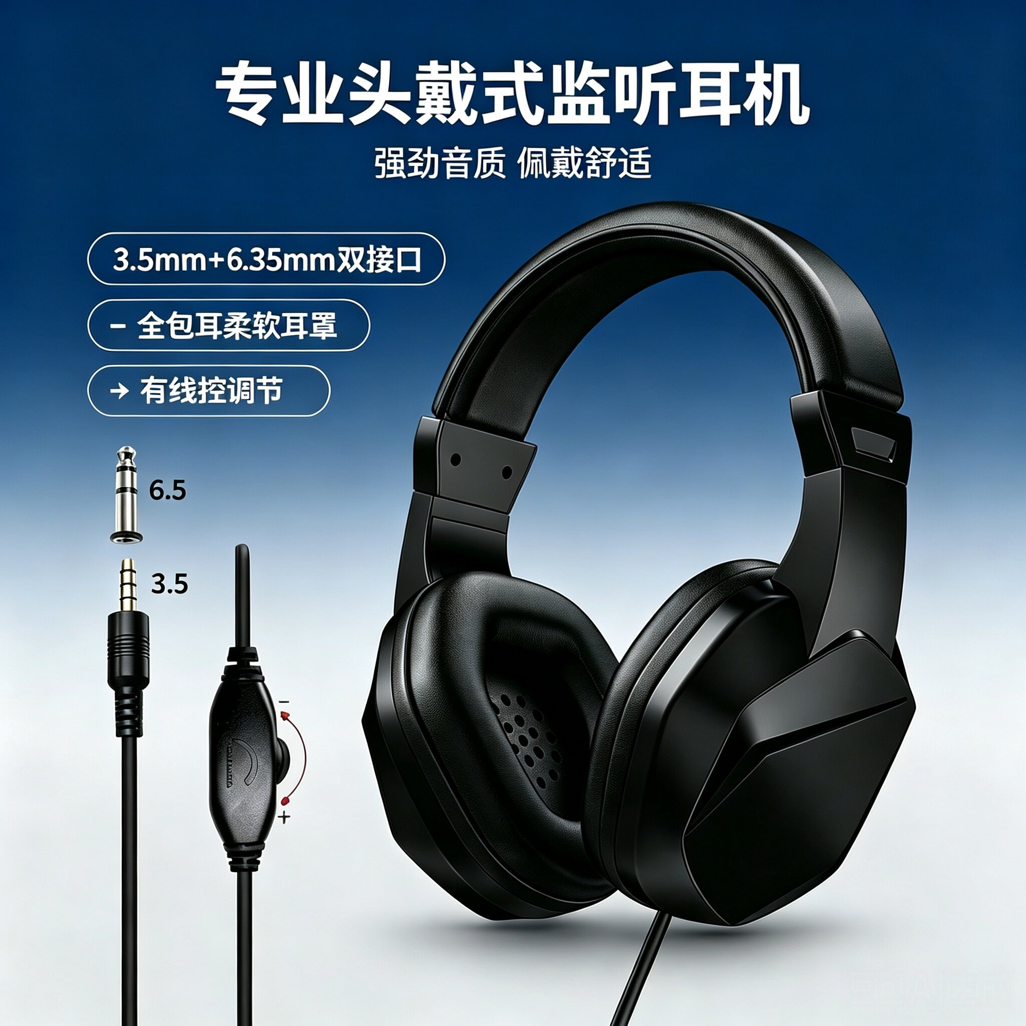 电钢琴耳机架子鼓头戴式监听舒适