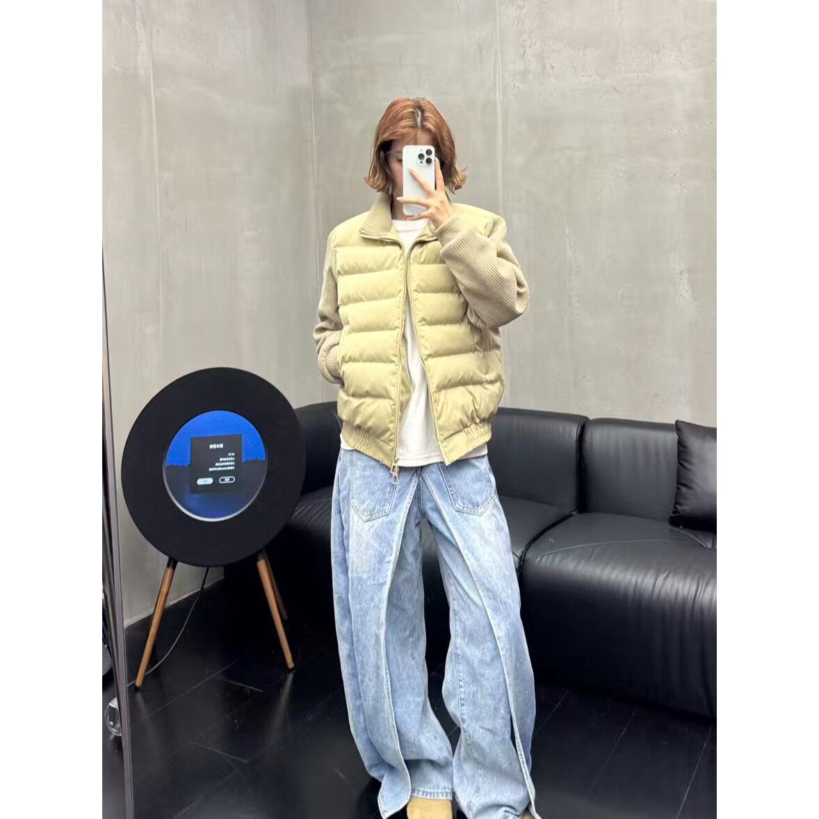 2026潮牌新款加厚排骨棉衣针织拼接冬装外套男女情侣情侣装ins潮