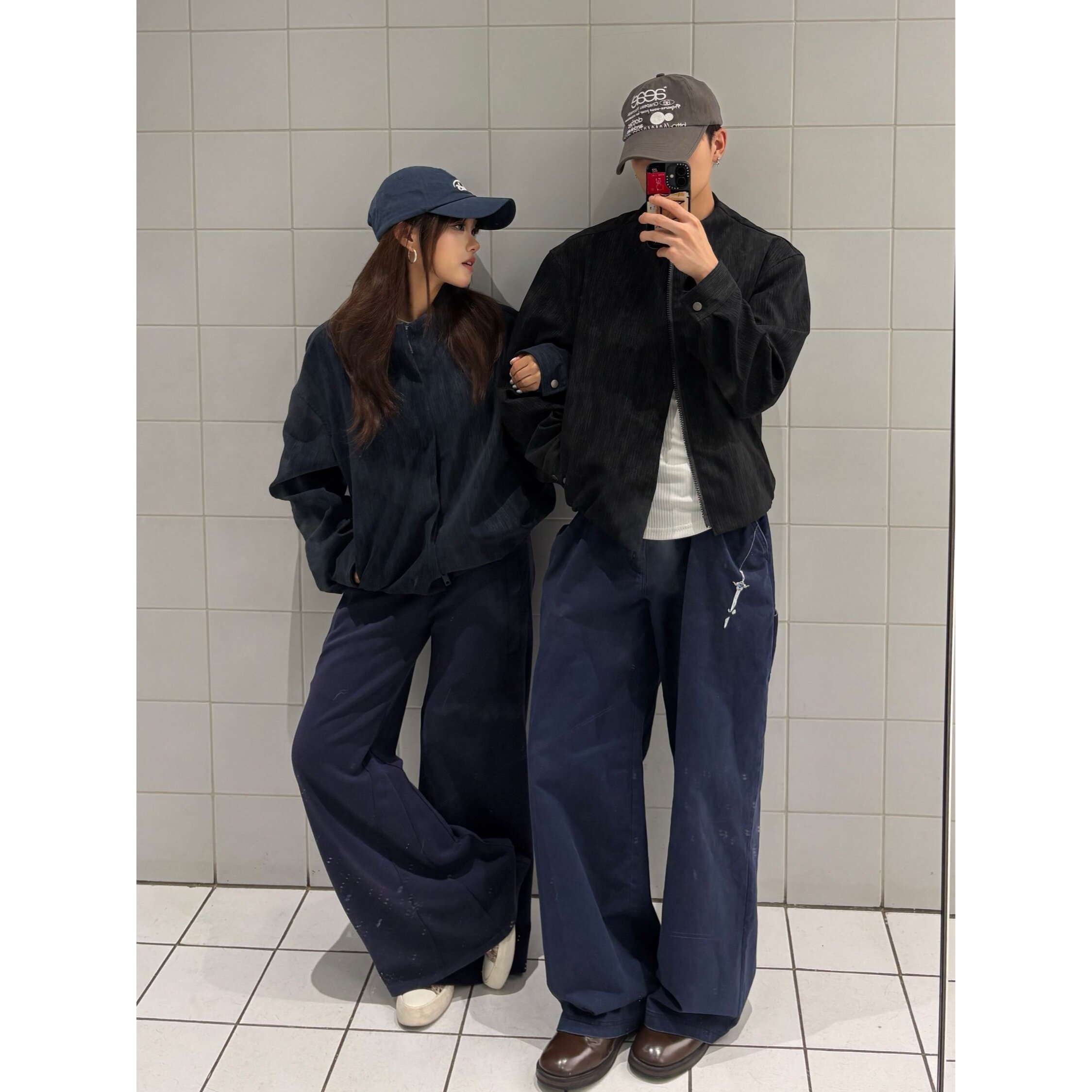 FWPA2026秋装新款男女西装领短宽版型夹克解构工装外套美式情侣