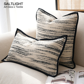 光与盐黑白纹理圈圈绒高级感高档民宿酒店长抱枕靠背
