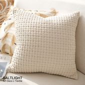 侘寂棉麻提花抱枕客厅靠包靠枕沙发腰枕靠垫 述白