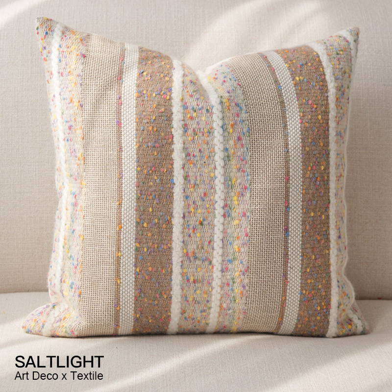 『自然织语』中古侘寂粉咖色羊毛亚麻混纺抱枕客厅靠垫卧室腰枕,居家布艺,靠垫/抱枕,淘宝优惠券,粉丝福利购,淘宝优惠卷