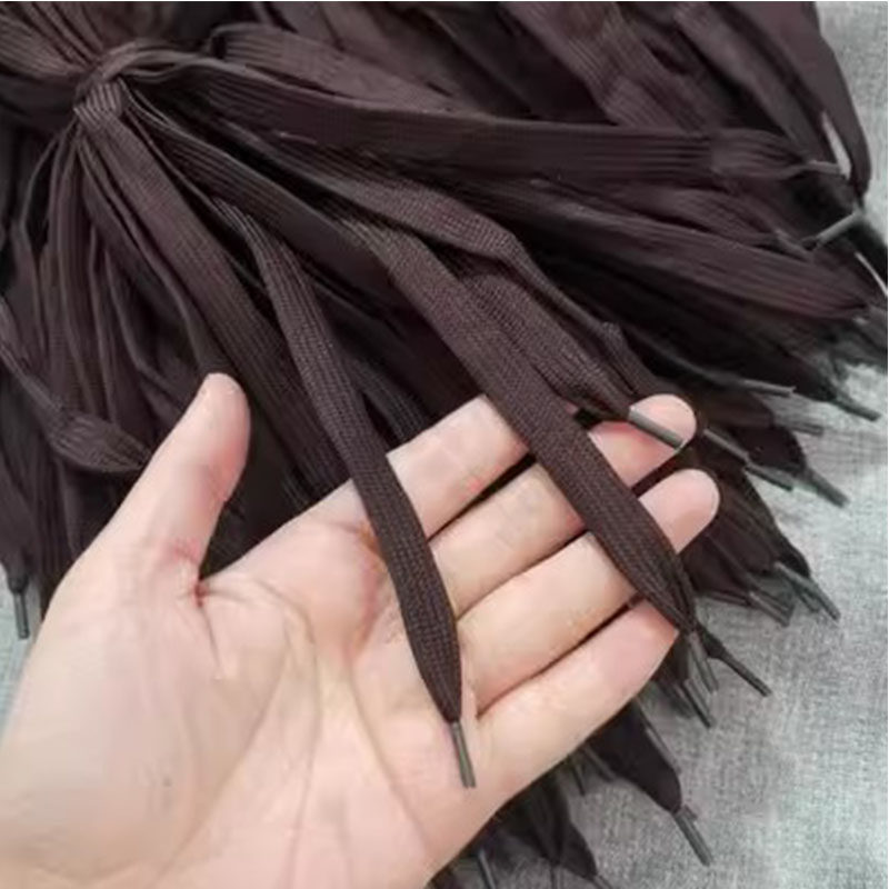 100条鞋带批发鞋厂洗鞋店用白色红色鞋带编甲绳账本绳黑色扁鞋带