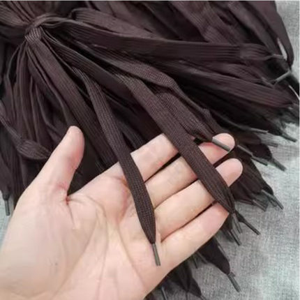 100条鞋带批发鞋厂洗鞋店用白色红色鞋带编甲绳账本绳黑色扁鞋带