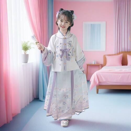 新款女童马面套装两件套