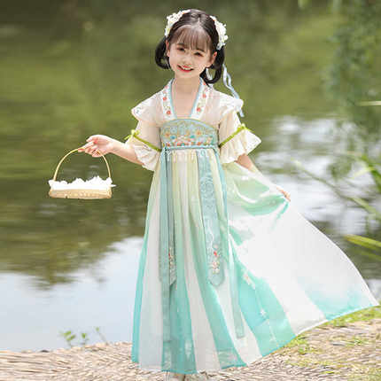 女童汉服2024新款夏季古装裙子女孩中国风连衣裙儿童古风超仙襦裙