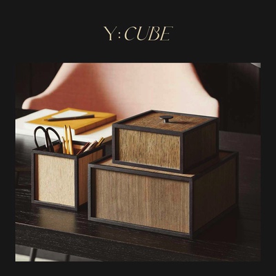 Y:CUBE丹麦进口By lassen大师设计经典线条多功能储物饰品盒子