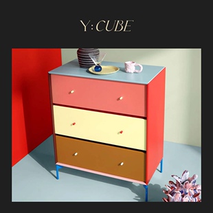 合作款Y:CUBE丹麦进口Montana KIMPOP彩色床头玄关置物镜子柜子