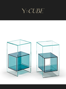 现货Y:CUBE意大利进口FIAM MAGIQUE玻璃浴室客厅卧室储物柜