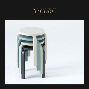 Stool E60经典 YCUBE芬兰进口Artek 大师设计现代简约餐桌圆凳子