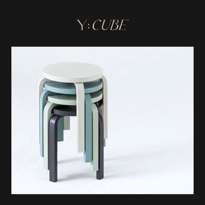 :YCUBE芬兰进口Artek Stool E60经典大师设计现代简约餐桌圆凳子