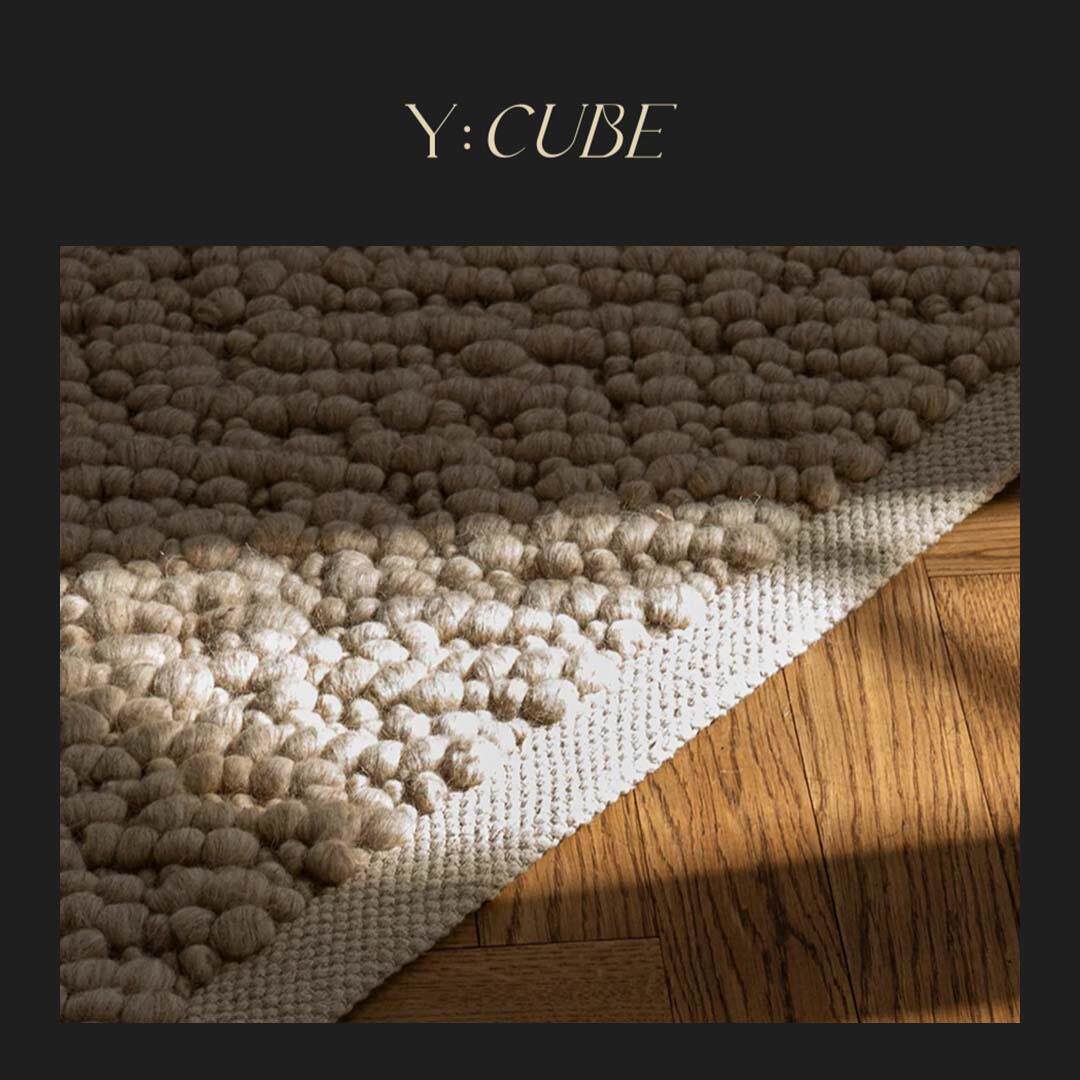 现货Y:CUBE丹麦进口Audo Menu Gravel北欧卧室客厅餐厅羊毛白地毯