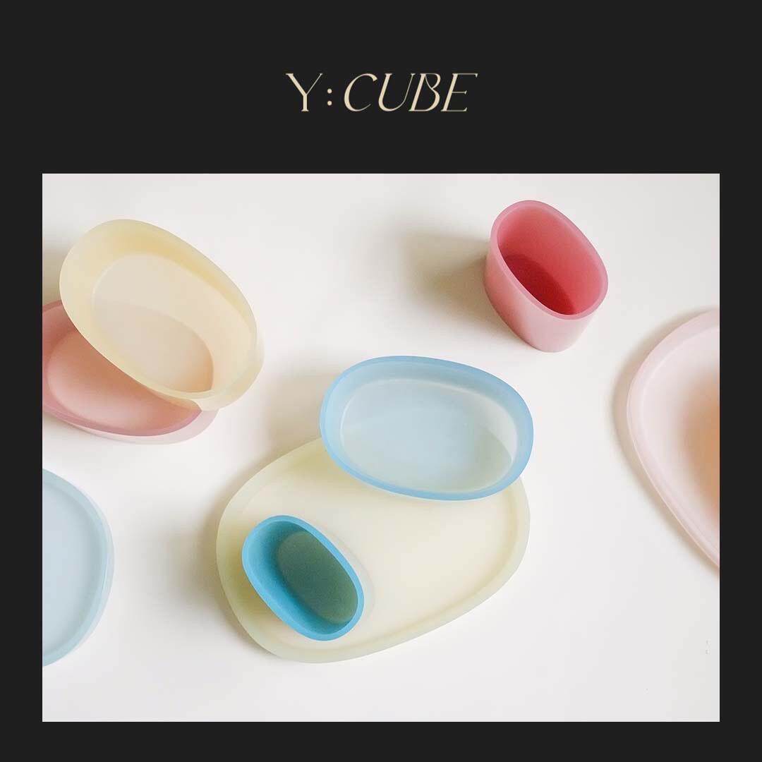 新品Y:CUBE | place (in) place 2024彩树脂礼物摆件托盘盒子花瓶