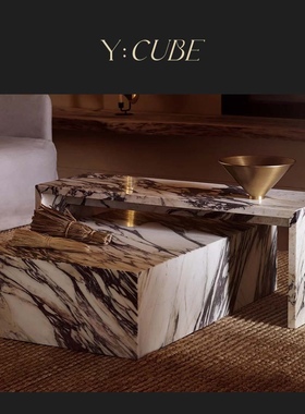 现货Y:CUBE丹麦进口Audo Menu Plinth大理石长方形客厅茶几边几