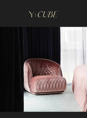 现货Y:CUBE意大利进口Moroso+ Redondo客厅卧室艺术休闲椅沙发