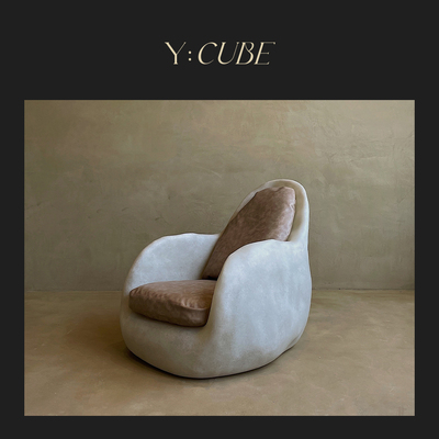 Y:CUBE | kar studio Knead Lounge侘寂风玻璃钢单人沙发休闲椅