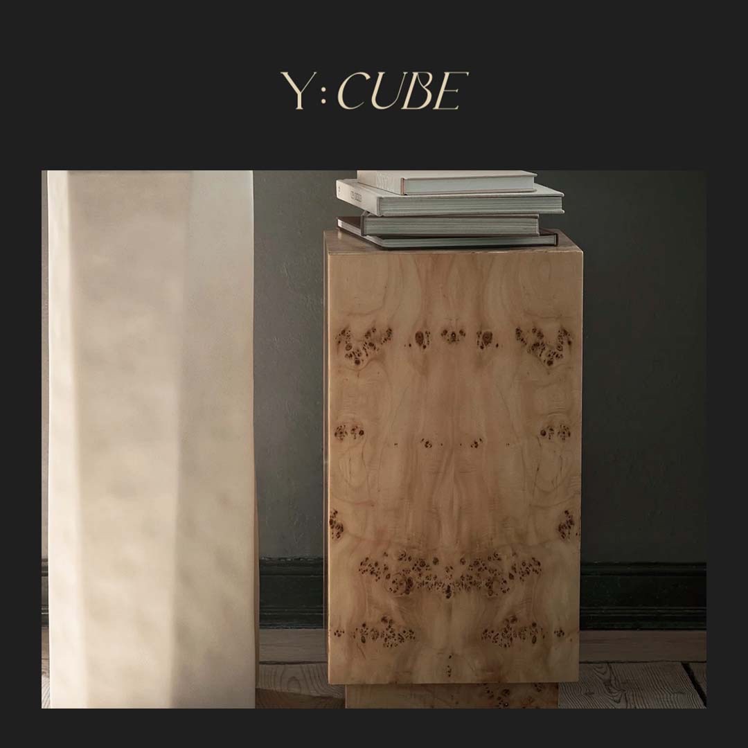 现货Y:CUBE丹麦进口ferm LIVING Burl原木木瘤客厅茶几边几床头柜