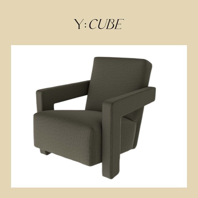 全新现货Y:CUBE意大利进口Cassina Utrecht扶手休闲单人沙发椅子