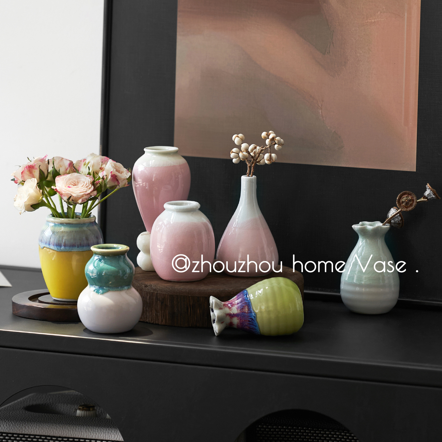 景德镇禅意迷你陶瓷花瓶