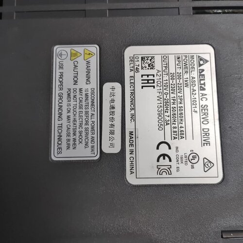 议价台达A2伺服驱动器，型号ASD一A2一1021一F，，三相2维修