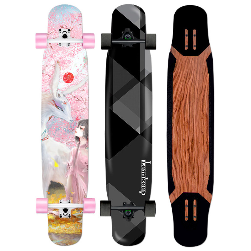 长板滑板成人双翘公路刷街四轮初学者女生青少年男儿童专业滑板车